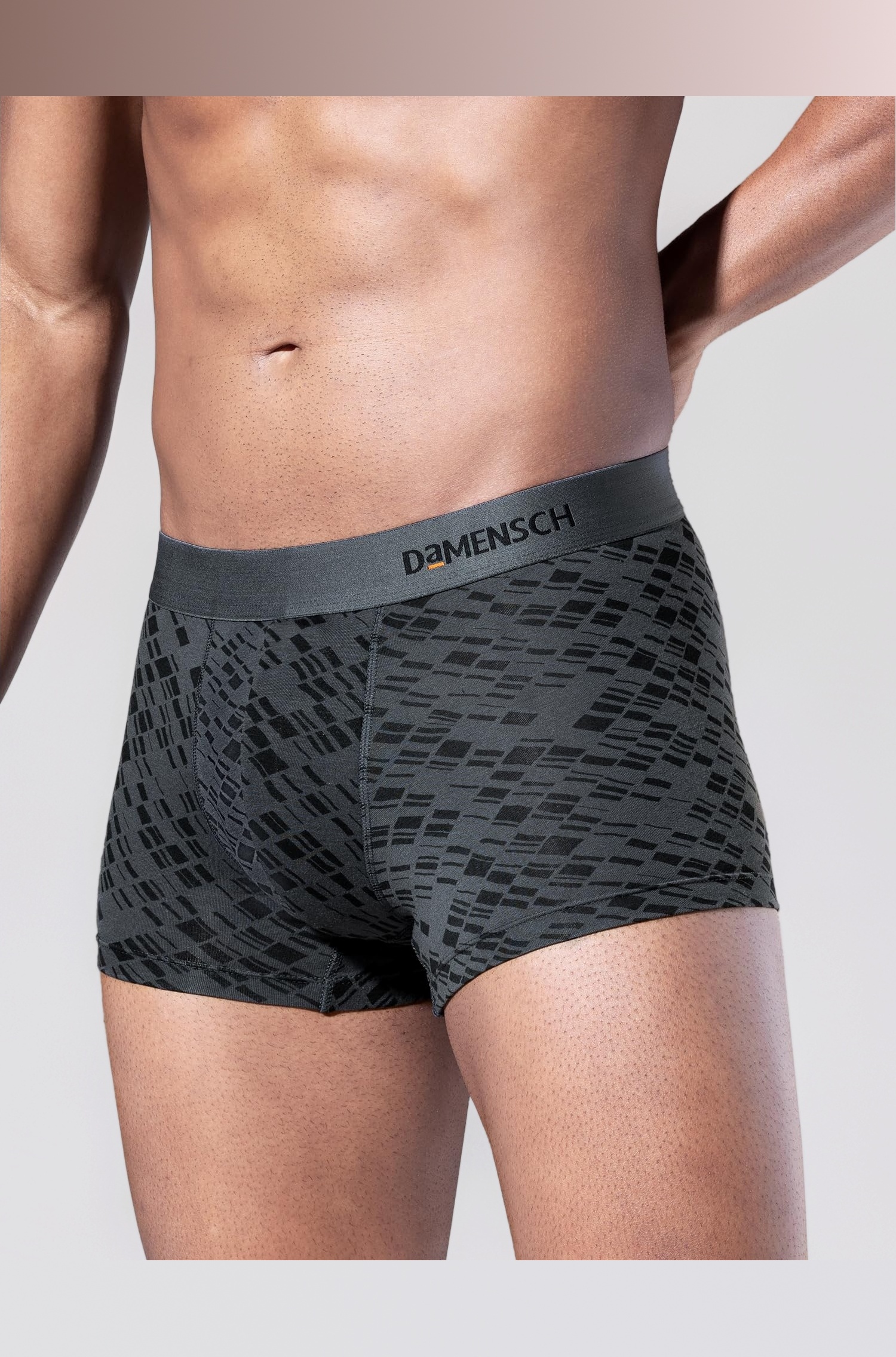 DAMENSCH Men's Regular Fit Printed Trunks Underwear | Supima, Modal Fabric, Anti-Bacterial and Microfibre Waistband