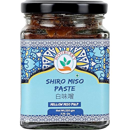 Nourcery Shiro Miso Paste, 220g Jar (Light Miso Soy- Based)
