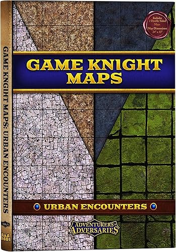 Miniatura 25 de Game Knights - Mapa de batalla laminado brillante de doble cara de borrado en seco, mapa de mesa para juegos de roles, superposición de cuadrícula
