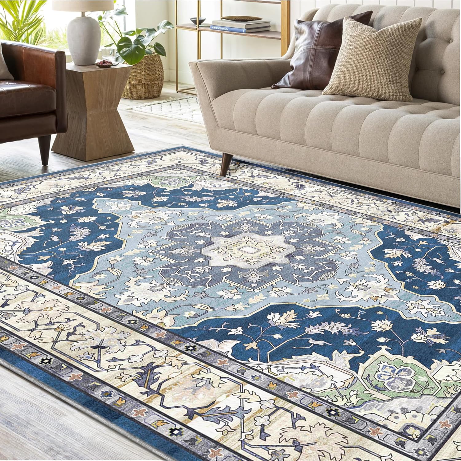 ROCYJULIN 3x5 Rug for Living Room, Washable 3x5 Area Rug