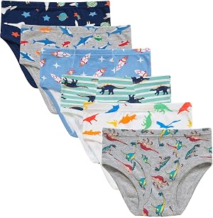 Slenily Little Boys Sharks Briefs Toddler Kids Truck Cars Underwear Soft Cotton Airplane Undies Pack of 6