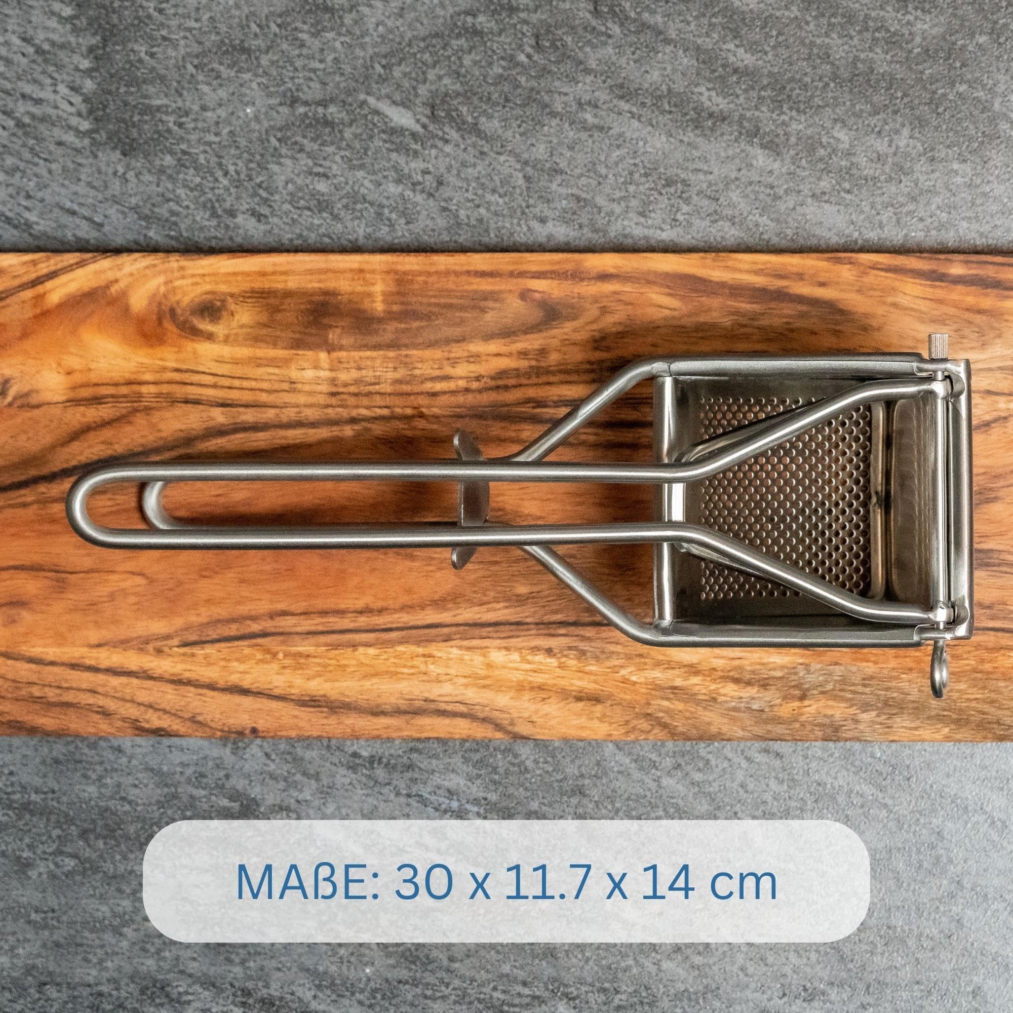Westmark Kartoffelpresse, Mit Rund-Lochung, Rostfreier Edelstahl, Länge: 30 cm, Triangel, Silber, 61262260