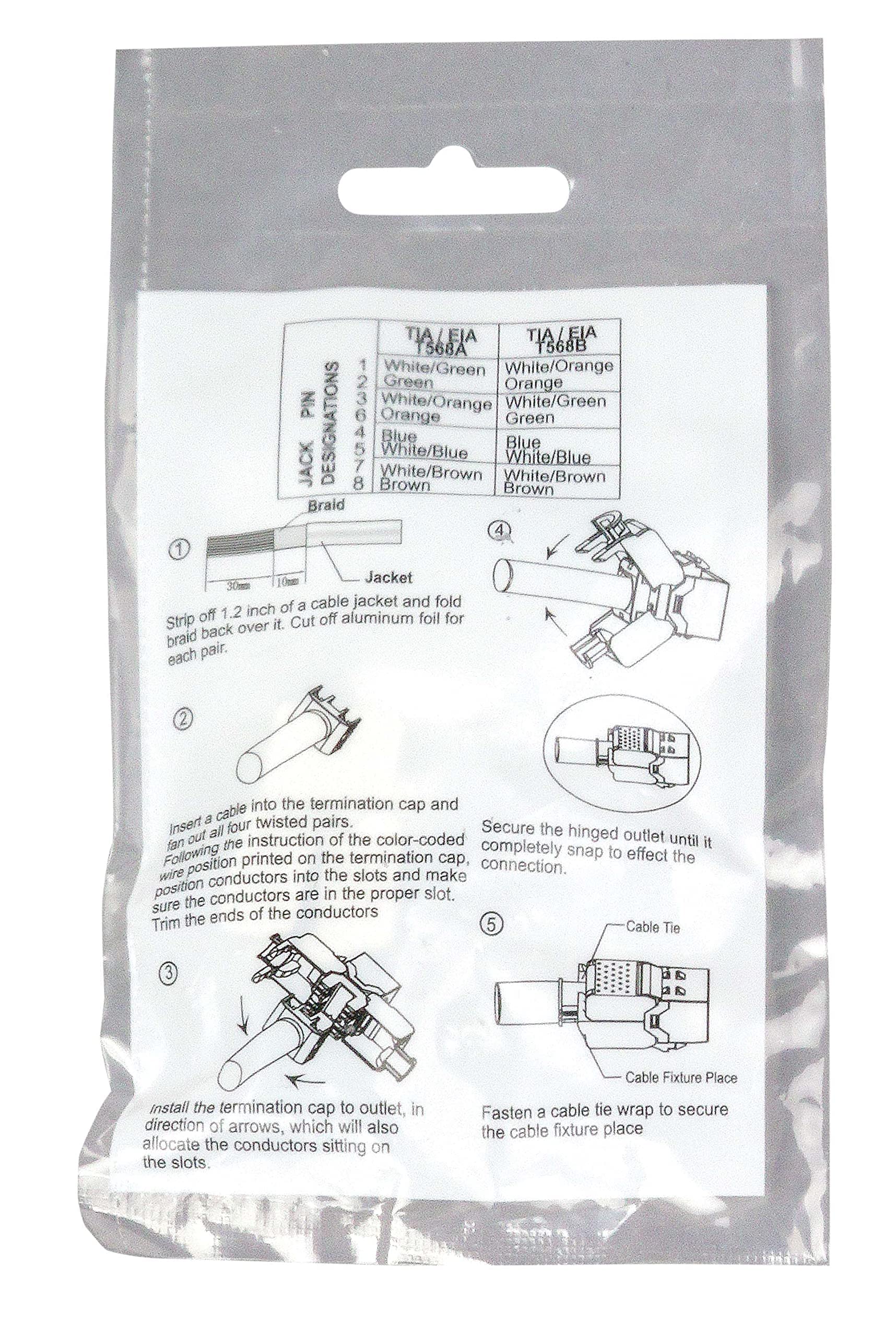 BIGtec 24 Stück Keystone RJ45 Modul CAT6a Jack Adapter geschirmt werkzeuglos Snap In Montage CAT.6a 500Mhz 10GBit/s Ethernet LAN Verlegekabel Patchkabel Kabel geeignet für Cat.7 Kabel