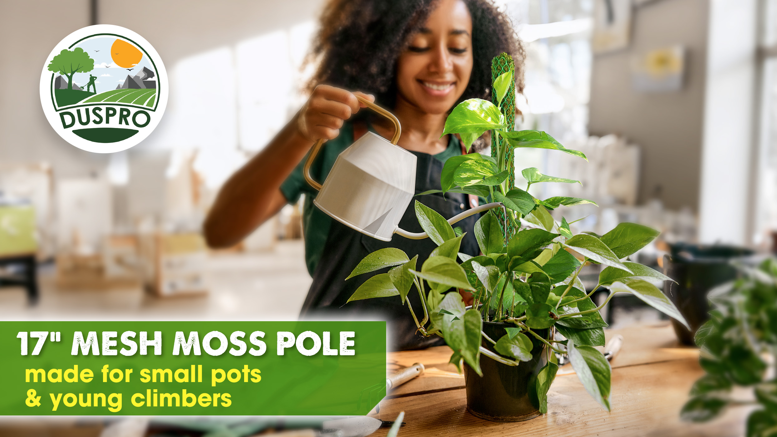 Amazon.com : DUSPRO 2 Pack 17'' Mesh Moss Pole for Climbing Plants