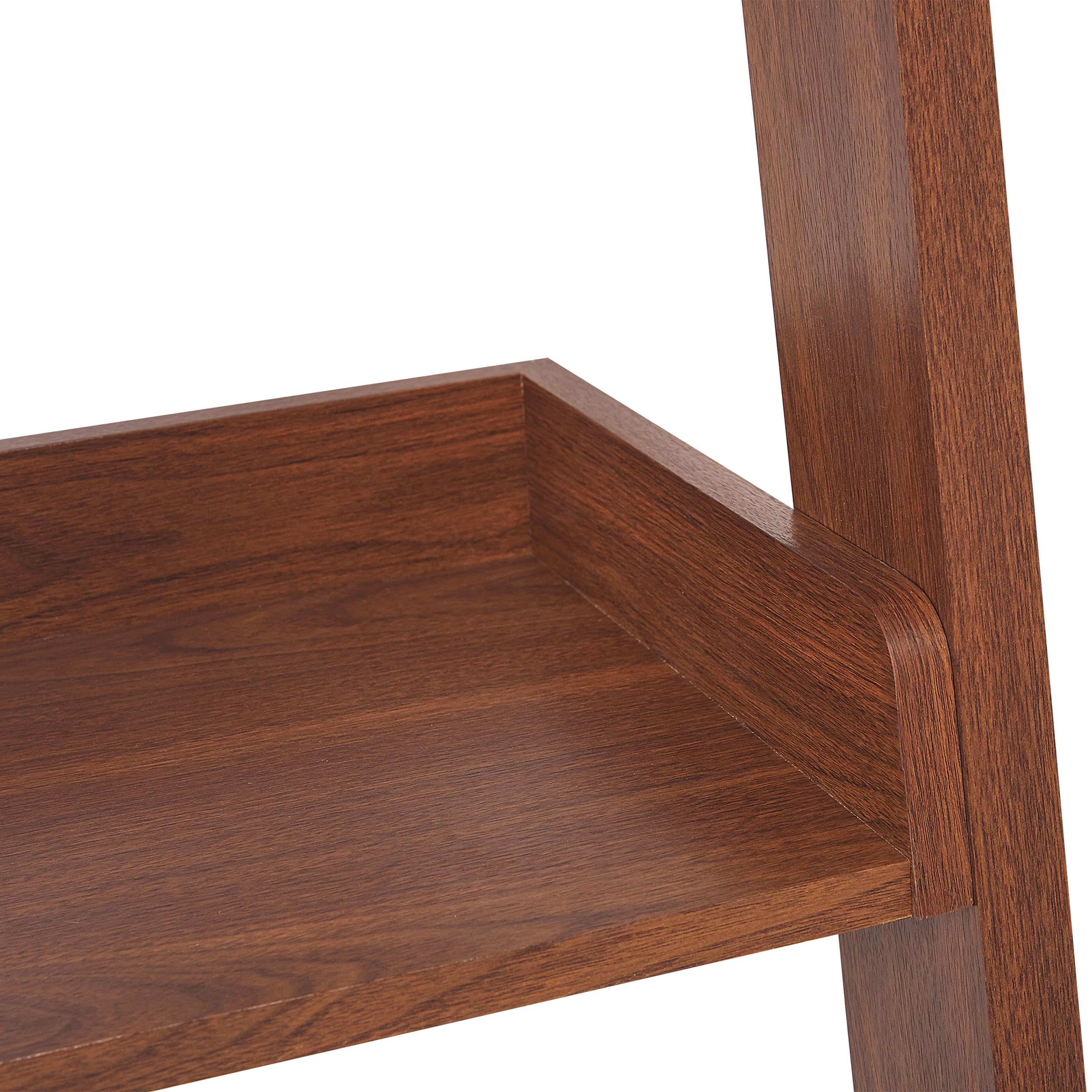 Industrielles Regal 5 Fächer MDF-Platte dunkler Holzfarbton Mobile Trio