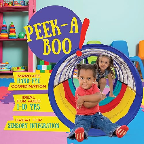 Miniatura 5 de Kiddey Túnel de juego para niños, túnel desplegable para niños pequeños, túnel multicolor para diversión en interiores y exteriores, gatear y jugar,