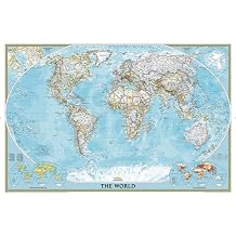 National Geographic World Wall Map - Classic Poster Size 36 x 24 in National Geographic Reference Map