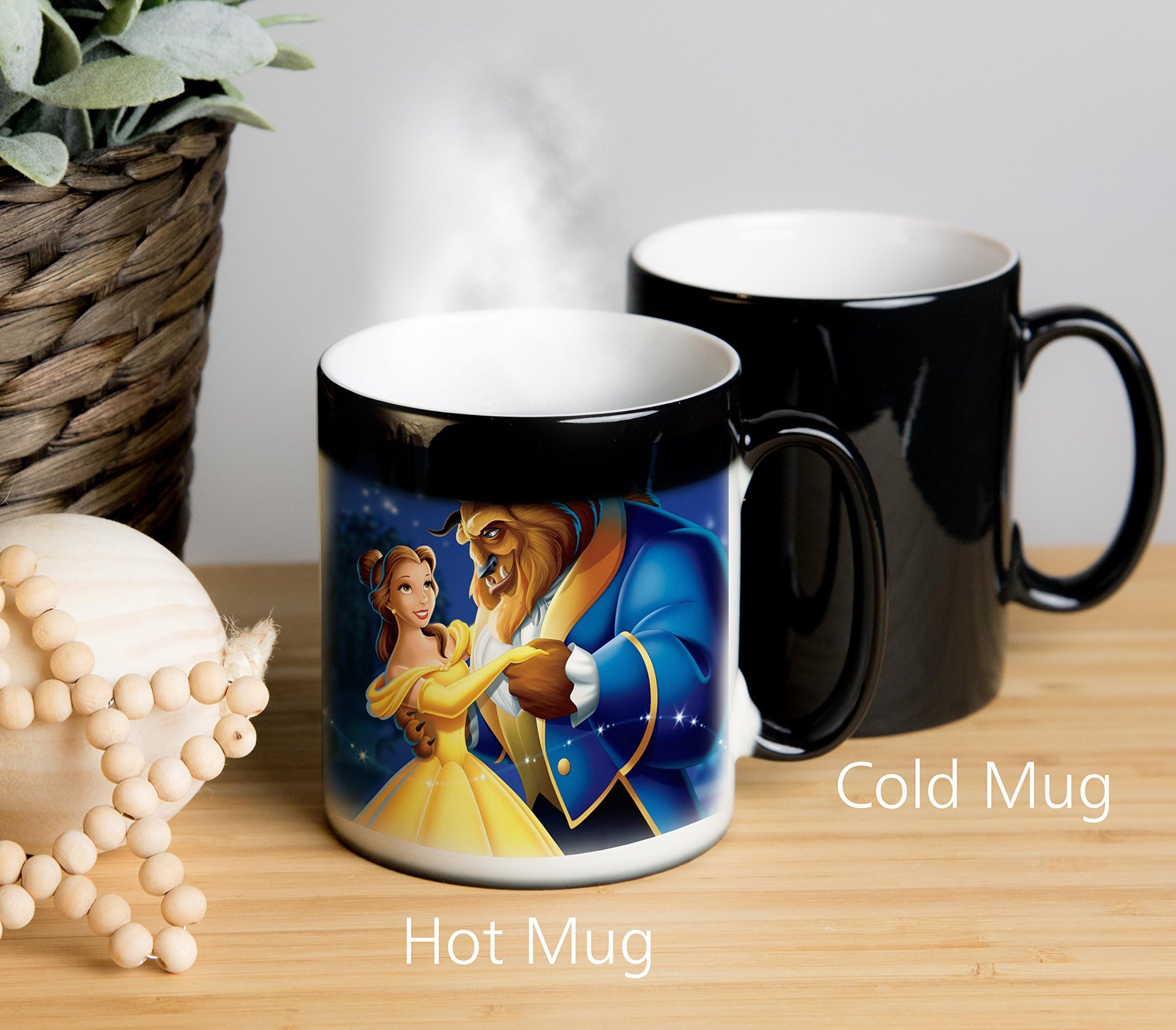 Beauty and The Beast Magical Colour Changing Mug! Ideal as tea mug, coffee mug, tea cup, coffee cup, hot chocolate cup, hot chocolate mug. Great gift for birthdays, Christmas, Anniversary etc.