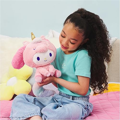 Miniatura 3 de GUND Sanrio My Melody - Peluche de unicornio, animal de peluche prémium para edades de 1 año en adelante, rosa, 9.5 pulgadas