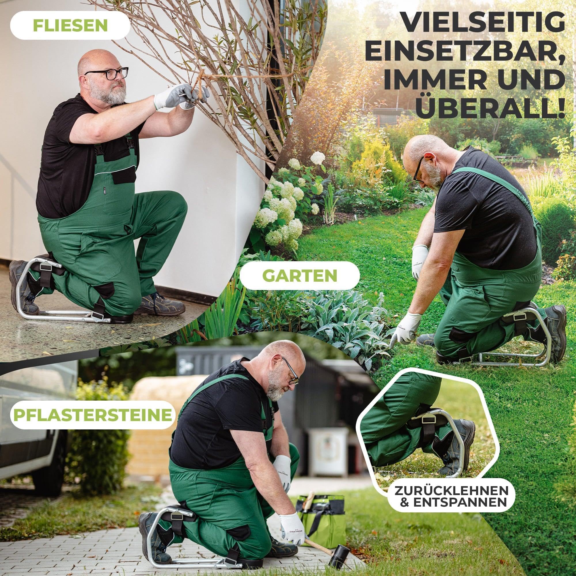 Knie stoel om op te zitten en te knielen met metalen frame