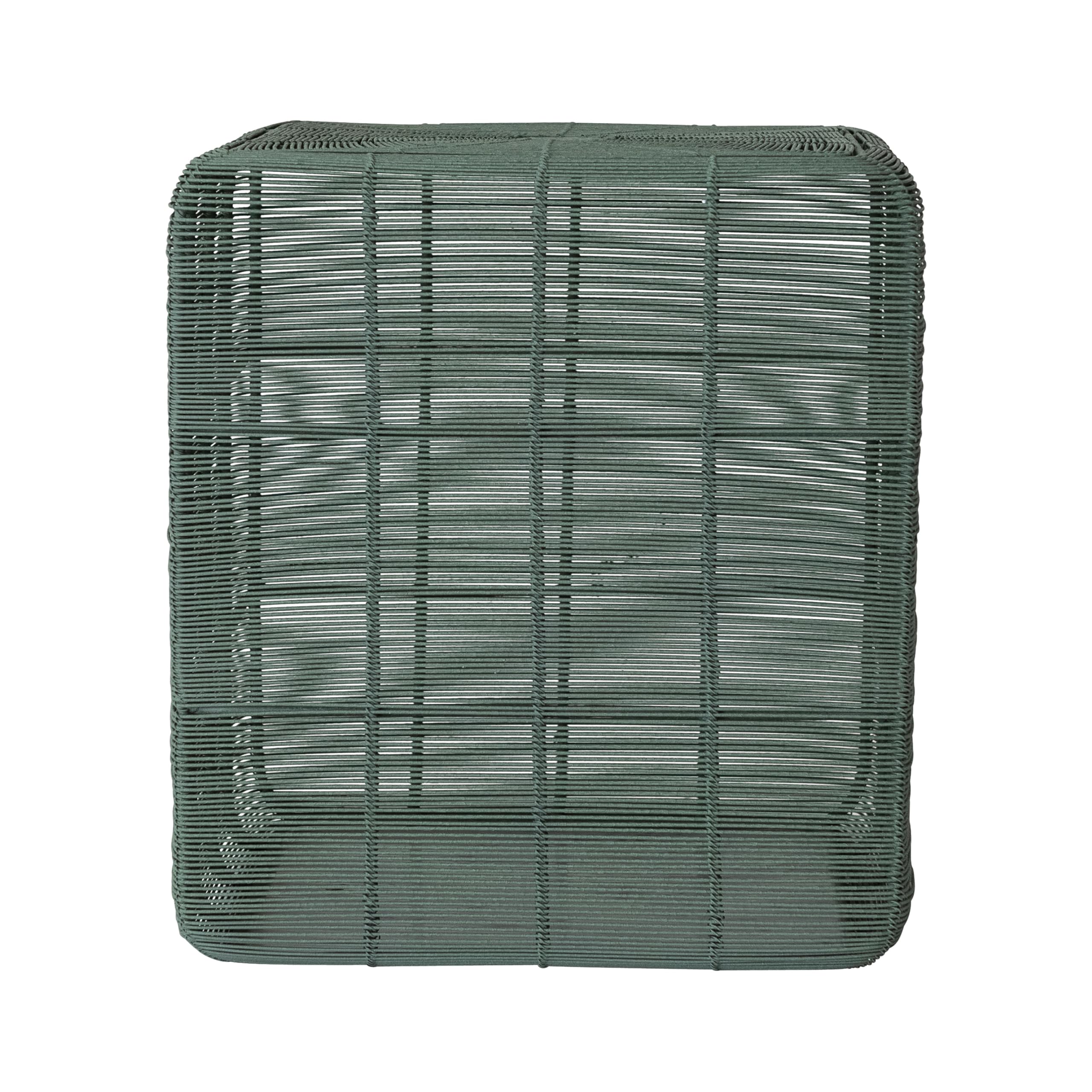 Creative Co-Op Metal Wire Square Accent Table, Green Finish