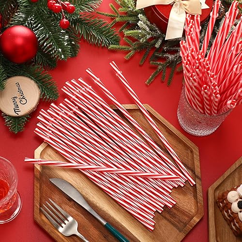 Miniatura 3 de 200 popotes de plástico de 9 pulgadas, pajitas largas reutilizables a rayas de plástico grueso para tarros y vasos Mason (negro)