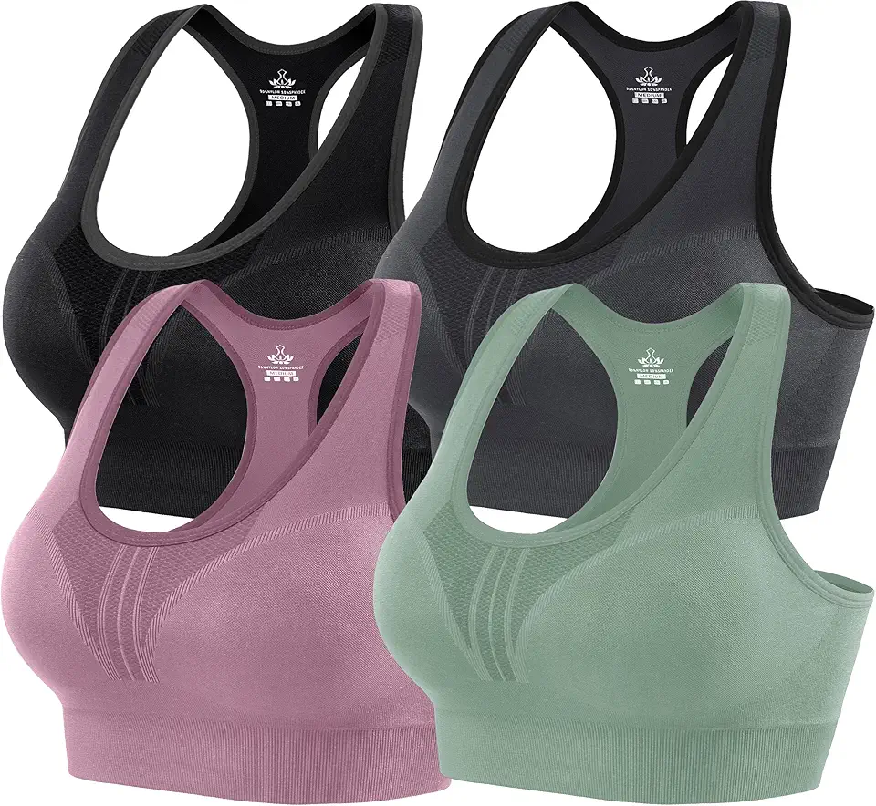 Heathyoga High Impact Sports Bras for Women Padded...