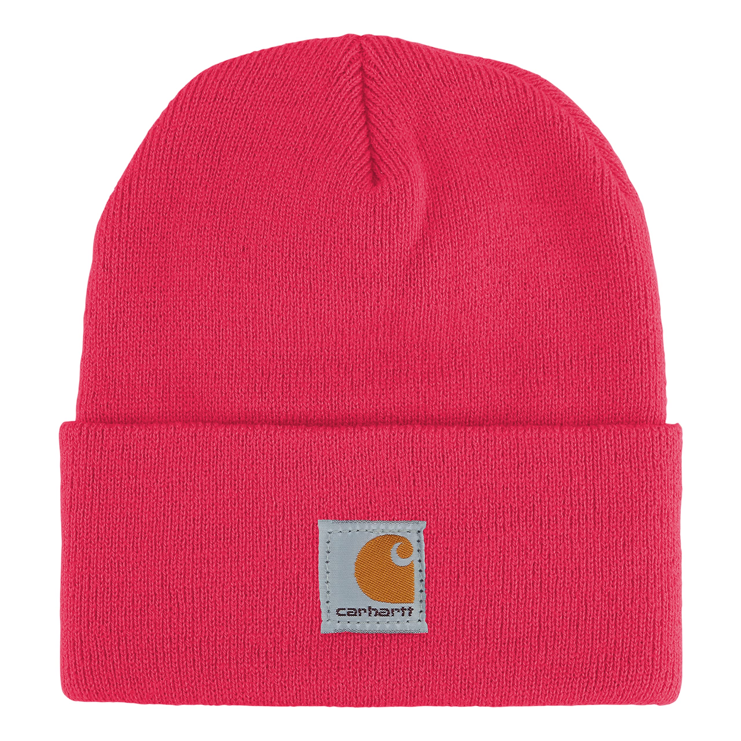 Carhartt Youth Knit Beanie Cuff Hat, Raspberry, One Size