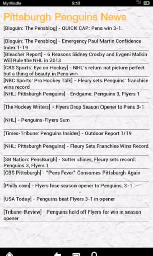 Pittsburgh Hockey News (Kindle Tablet Edition)