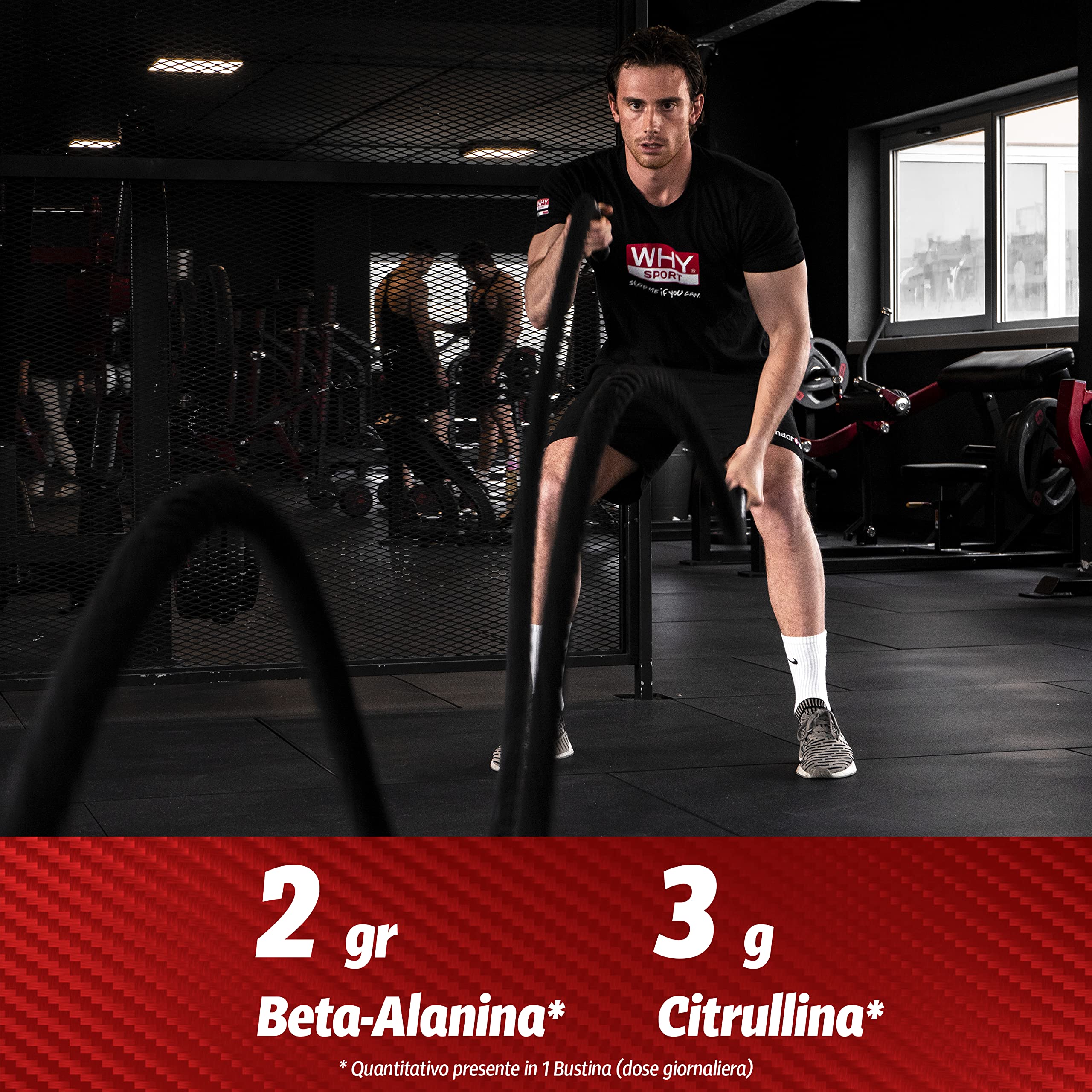 WHY SPORT MADNESS DRINK - Pre Workout - Integratore Alimentare a Base di Aminoacidi e Caffeina - 20 Bustine da 7,3 gr