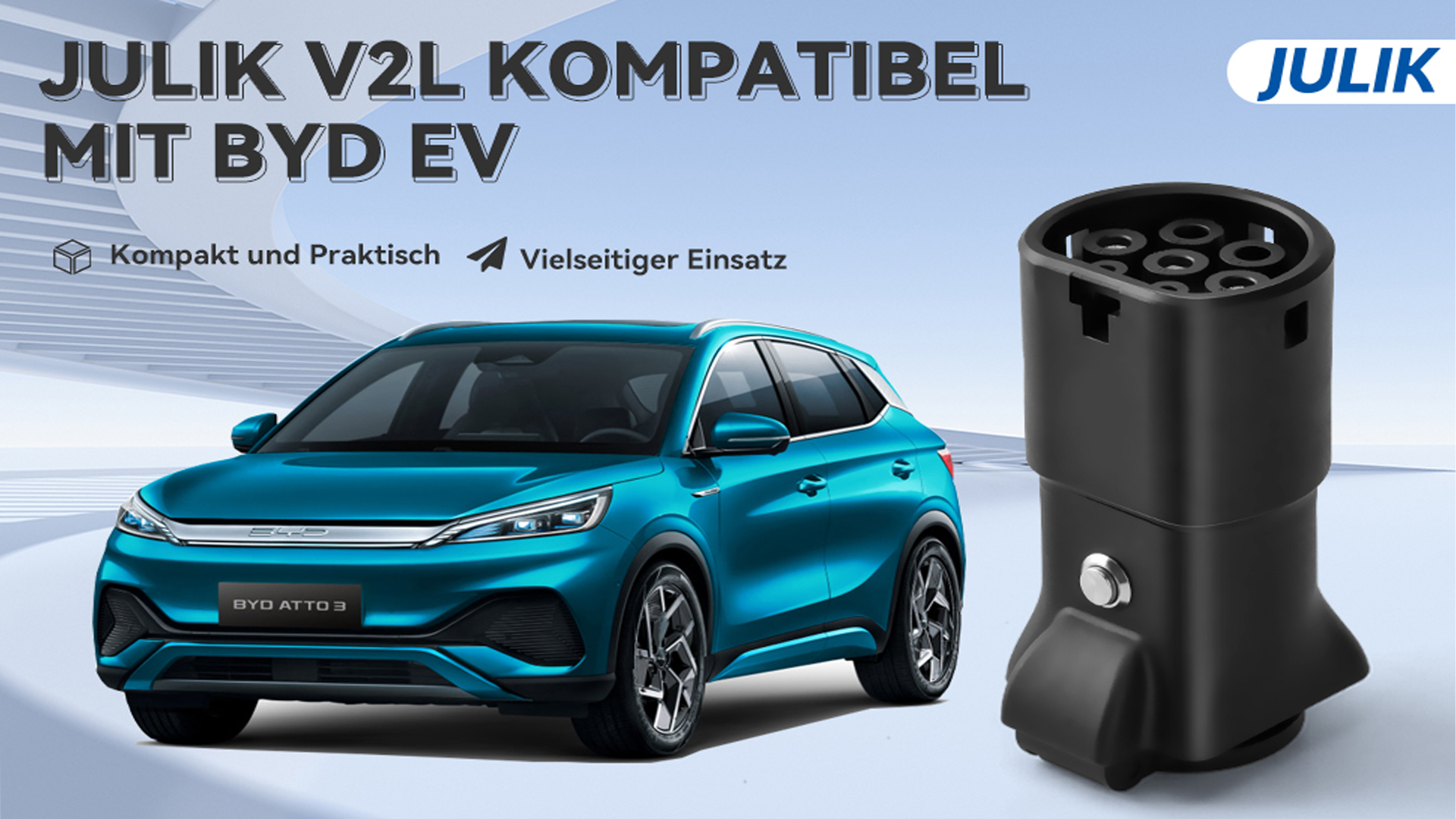 JULIK V2L Adapter Nur für BYD EV PHEV mit V2L-Funktion - 3,5KW 16A