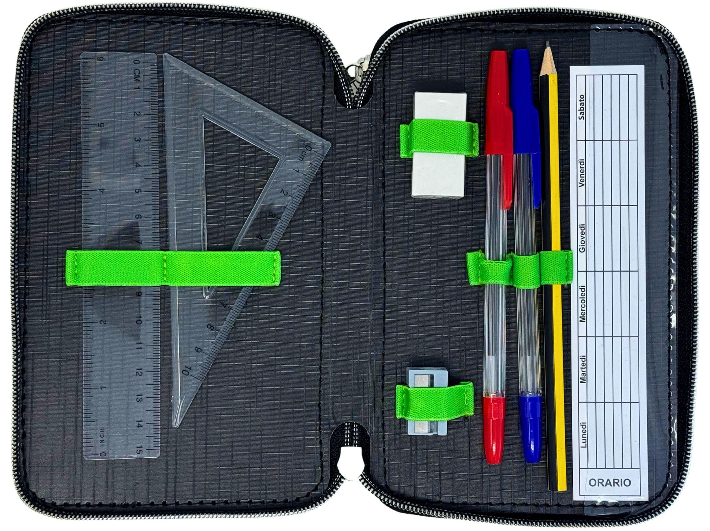 Pack escolar 2 piezas para fans de Minecraft – Mochila niño 42 cm 22 L Primaria 6-12 años + estuche completo 3 compartimentos 44 piezas