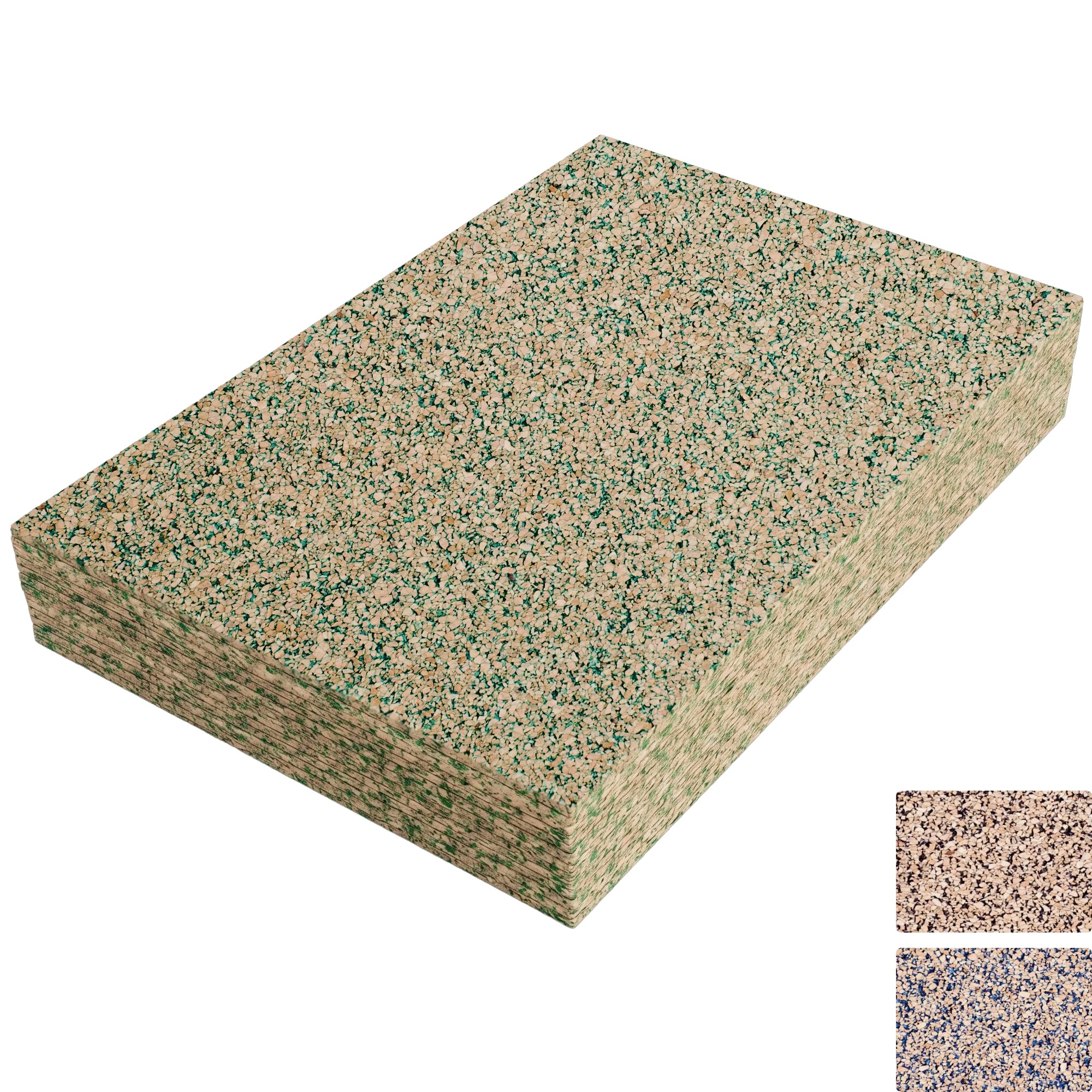 Coloured Cork Sheets for Arts & Crafts - Green | 91.5 x 61 cm | 1 mm Thick | 75 Premium Multi-Use Cork Construction Sheets | DIY Sustainable Tiles | Cardboard & Felt Alternative | Laser Compatible