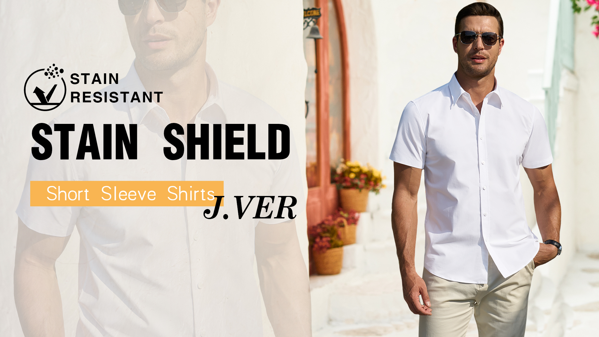 best stain resistant dress shirt Amazon.com: J.VER Men's Dress Shirts Solid Stretch Stain Resistant Short Sleeve Shirt Casual Business Button Down Shirts Black Small : Clothing, Shoes & Jewelry