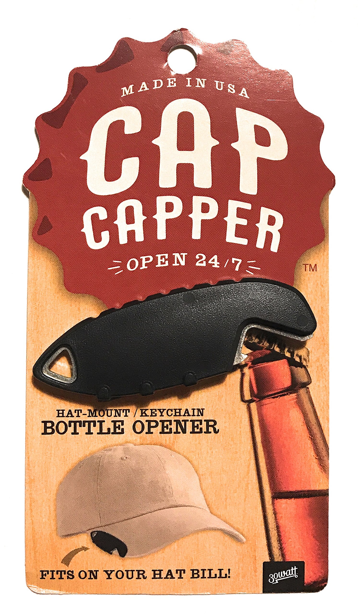 Hat Mount / Keychain Bottle Opener (Black)