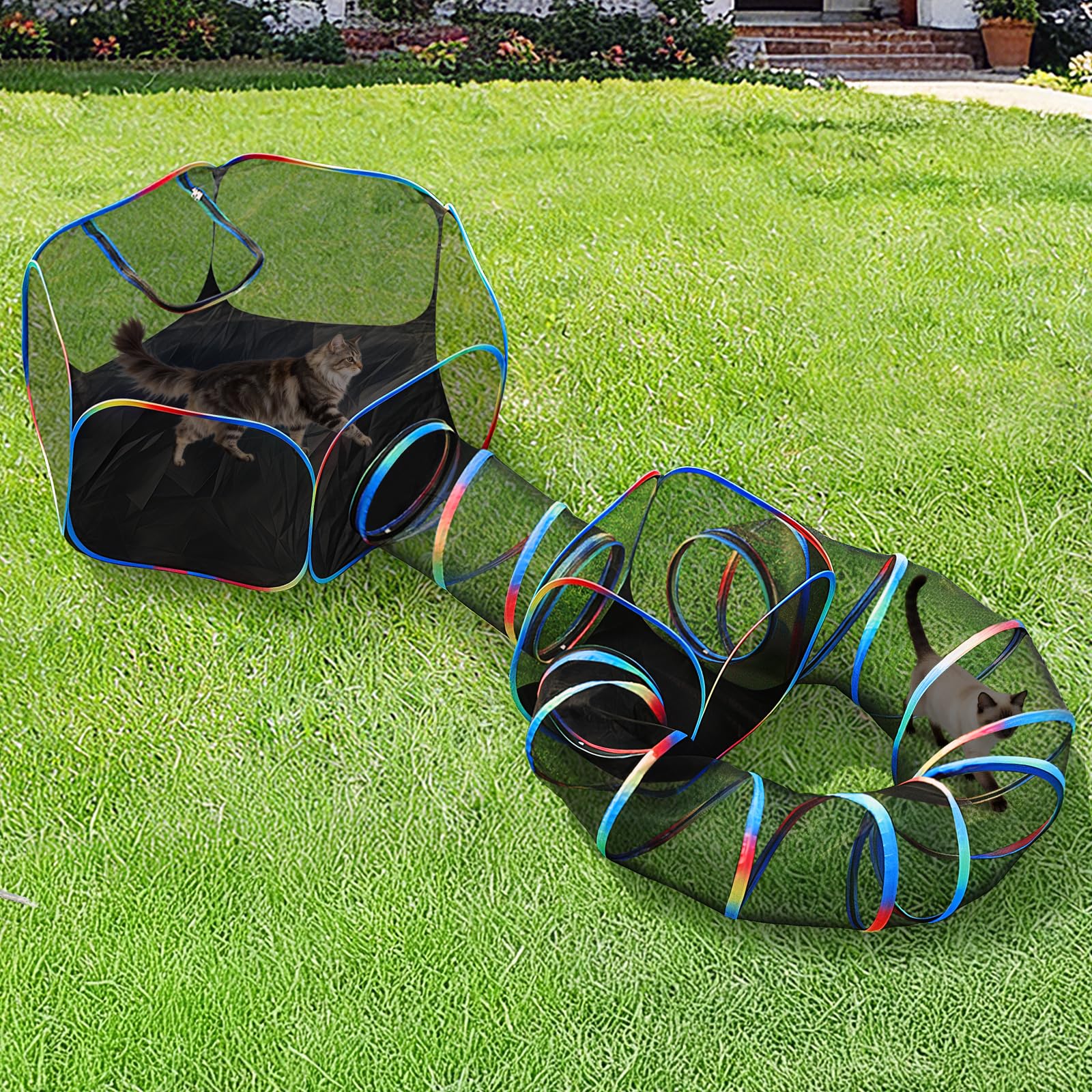 TOYSBOOM Outdoor Cat Enclosure - cat doors steps nets and pens | Mubboo