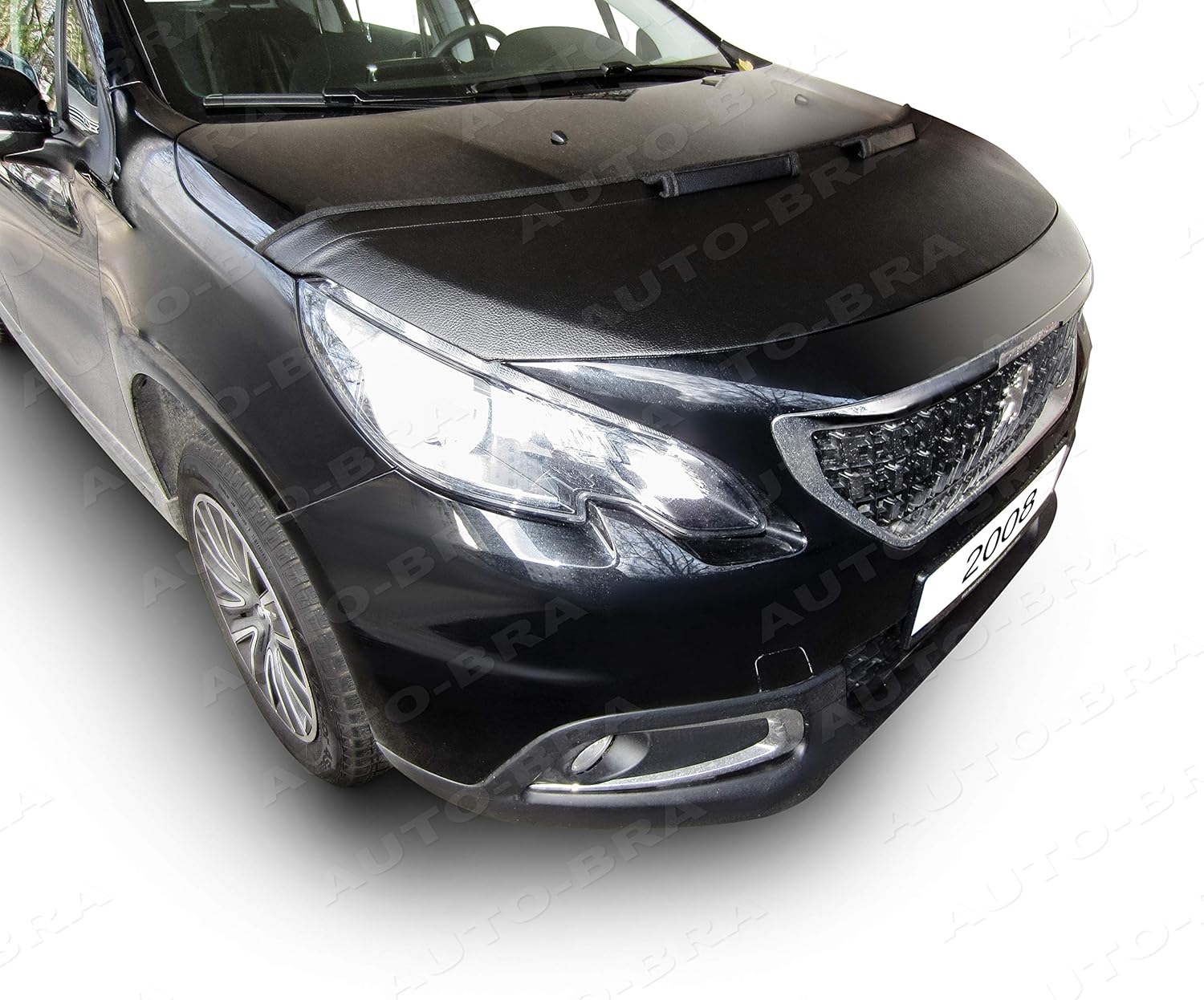 AB3-0059 CAR Hood Bra Compatible with Peugeot 2008 2017-2019 Front End Nose Mask Bonnet Bra STONEGUARD Protector Tuning