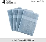 4 Piece Bath Towel Set - 100% Cotton, Ultra Soft, Quick Dry, Highly Absorbent Premium Spa Quality Bath Towel Set - Allure (28 inch x 54 inch)