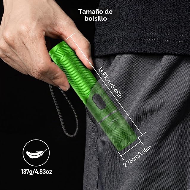 Foto 8 de 8 de Laitver Linterna Ultravioleta/LED Recargable 2en1, Superbrillante Linterna