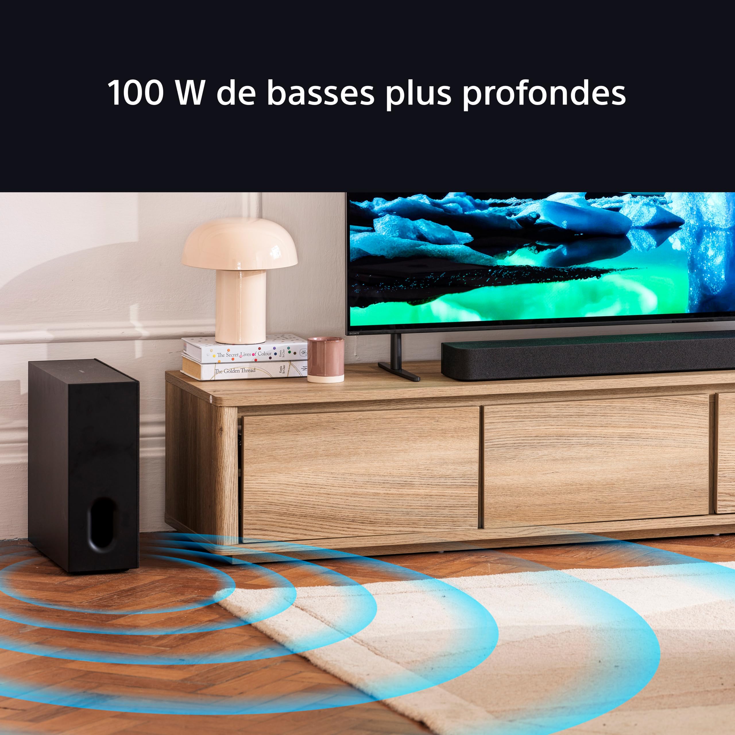 Caisson de Basses sans Fil Sony BRAVIA Theatre Sub 7 - Basses Profondes de 100 W | Installation et contrôle faciles | Compact | Style 2 Voies | Design Assorti aux Barres de Son et aux Enceintes