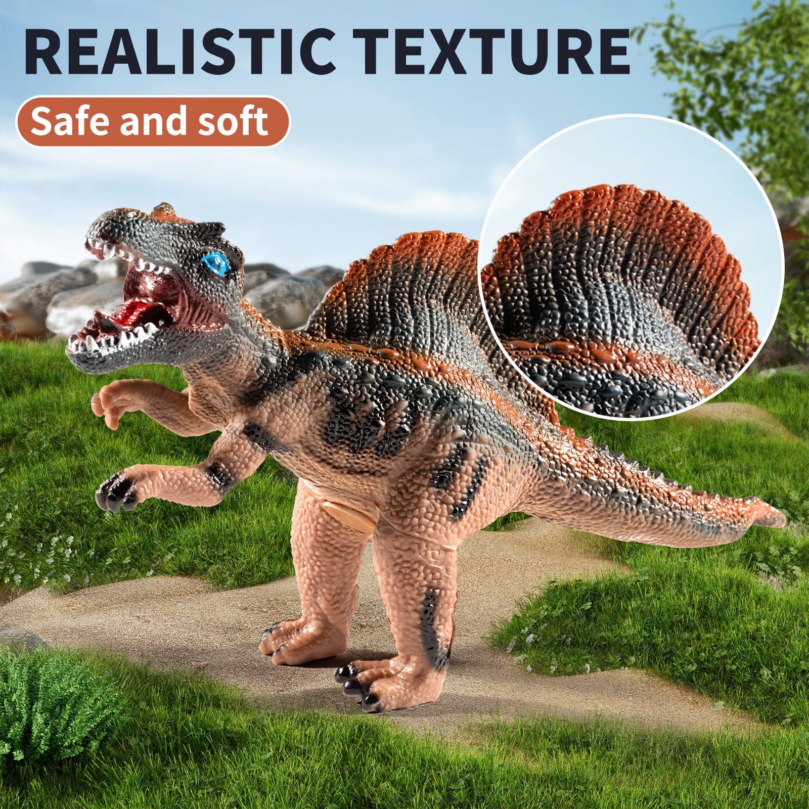 Big Dinosaur Toys for Kids - 7 Piece Set -5