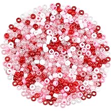 Valentines Day Pony Beads Glitter Plastic Beads Bulk,1000 Pcs Assorted Pink Pony Craft Beads for Jewelry Making Bracelets Crafts Plastic Home Decor Party DIY Crafts