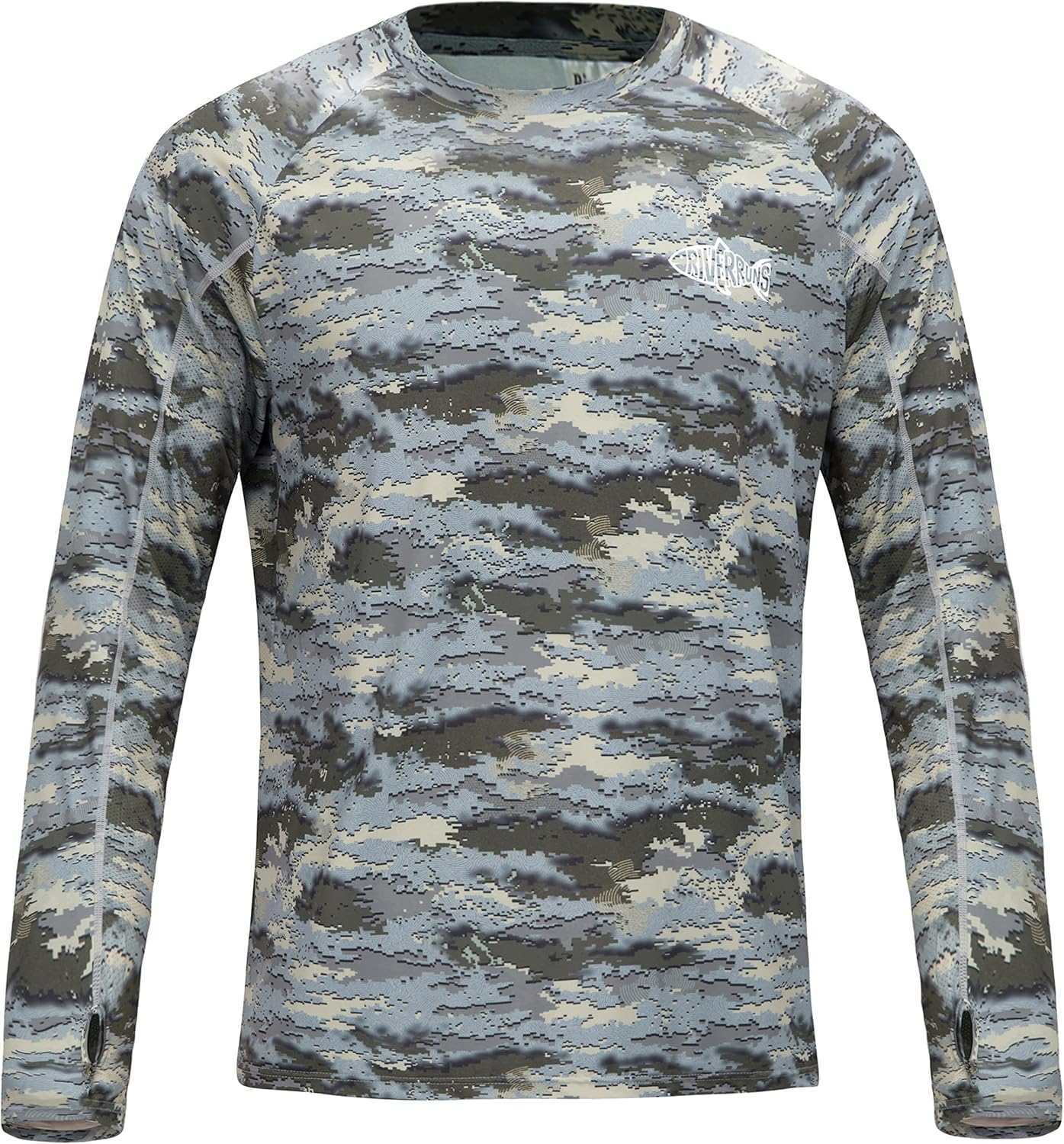 Men's UPF 50+ Sun Protection Shirt Long Sleeve Quick Dry Fishing Shirt Rash Guard Swimming Hiking Running-1003 - Image 2