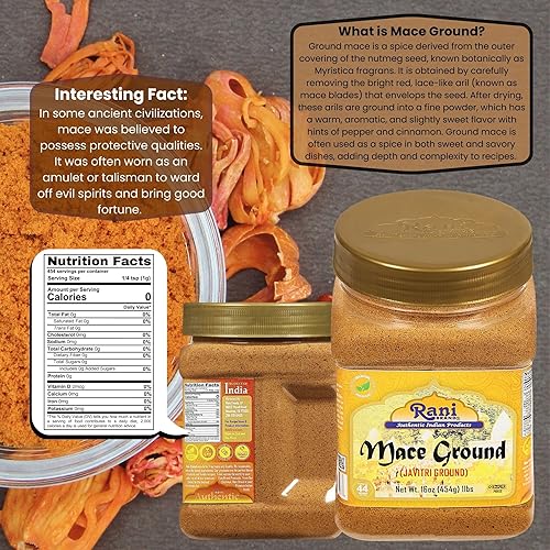 Vista 52 de Rani Mace Entero (Javathri), especia 3.5 onzas (3.53 oz) ~ Todo natural Vegano Apto para gluten, sin OMG Origen indio