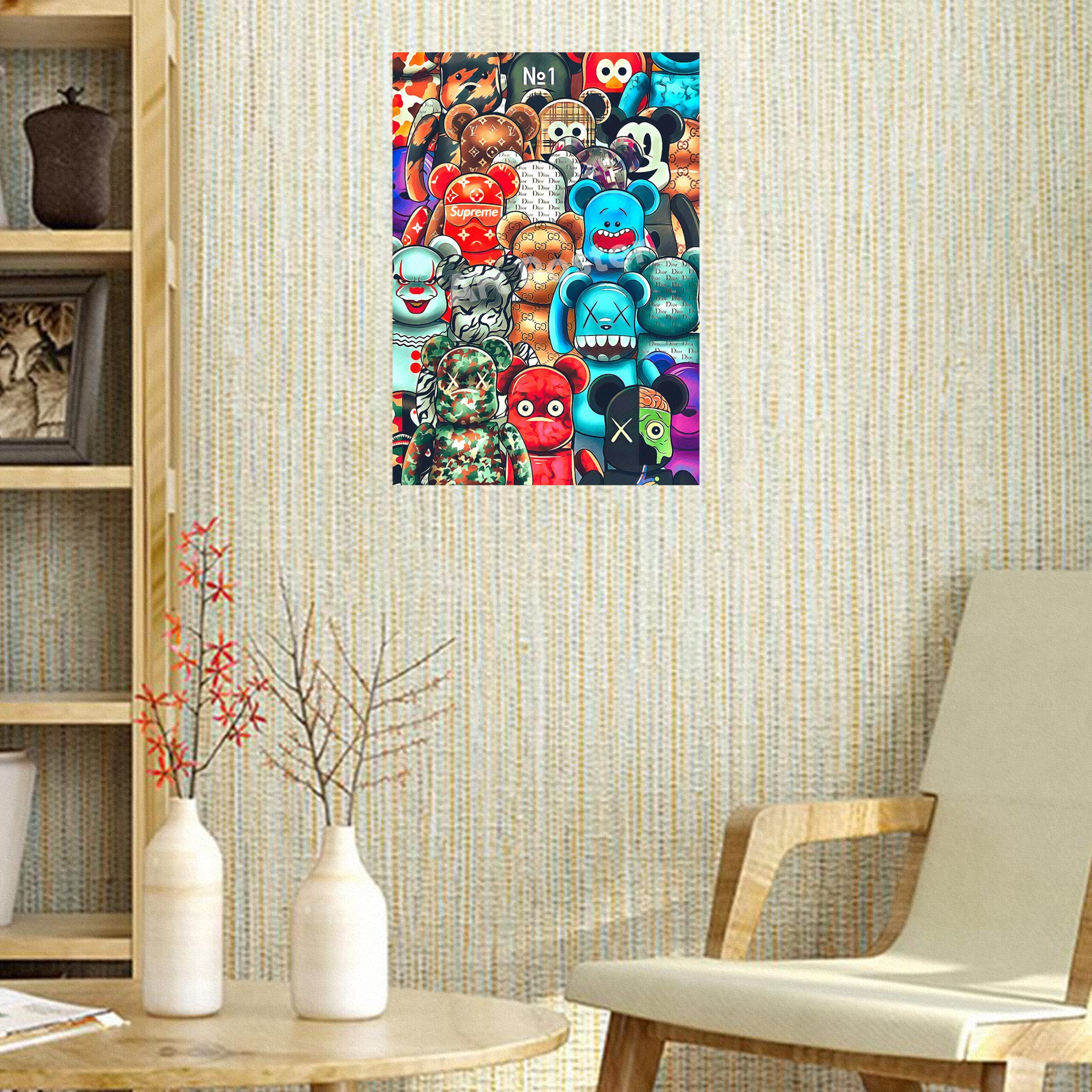 パブリックベアアートポスター サイズ75cm✖️75cm