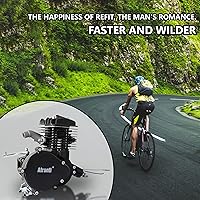 Vista 2 de Kit de motor de bicicleta de 80 cc, kit de motor de bicicleta motorizado de 2 tiempos, kit de motor de gasolina para la mayoría de bicicletas de 26