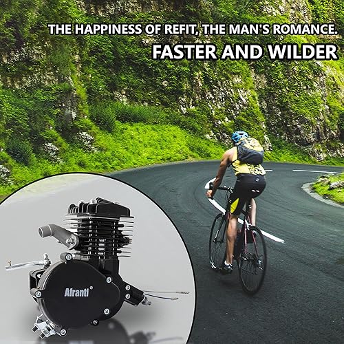 Miniatura 2 de Kit de motor de bicicleta de 80 cc, kit de motor de bicicleta motorizado de 2 tiempos, kit de motor de gasolina para la mayoría de bicicletas de 26