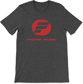 Frontier Airlines 1950–1986 Unisex T-Shirt (FL2) Dark Grey Heather Small