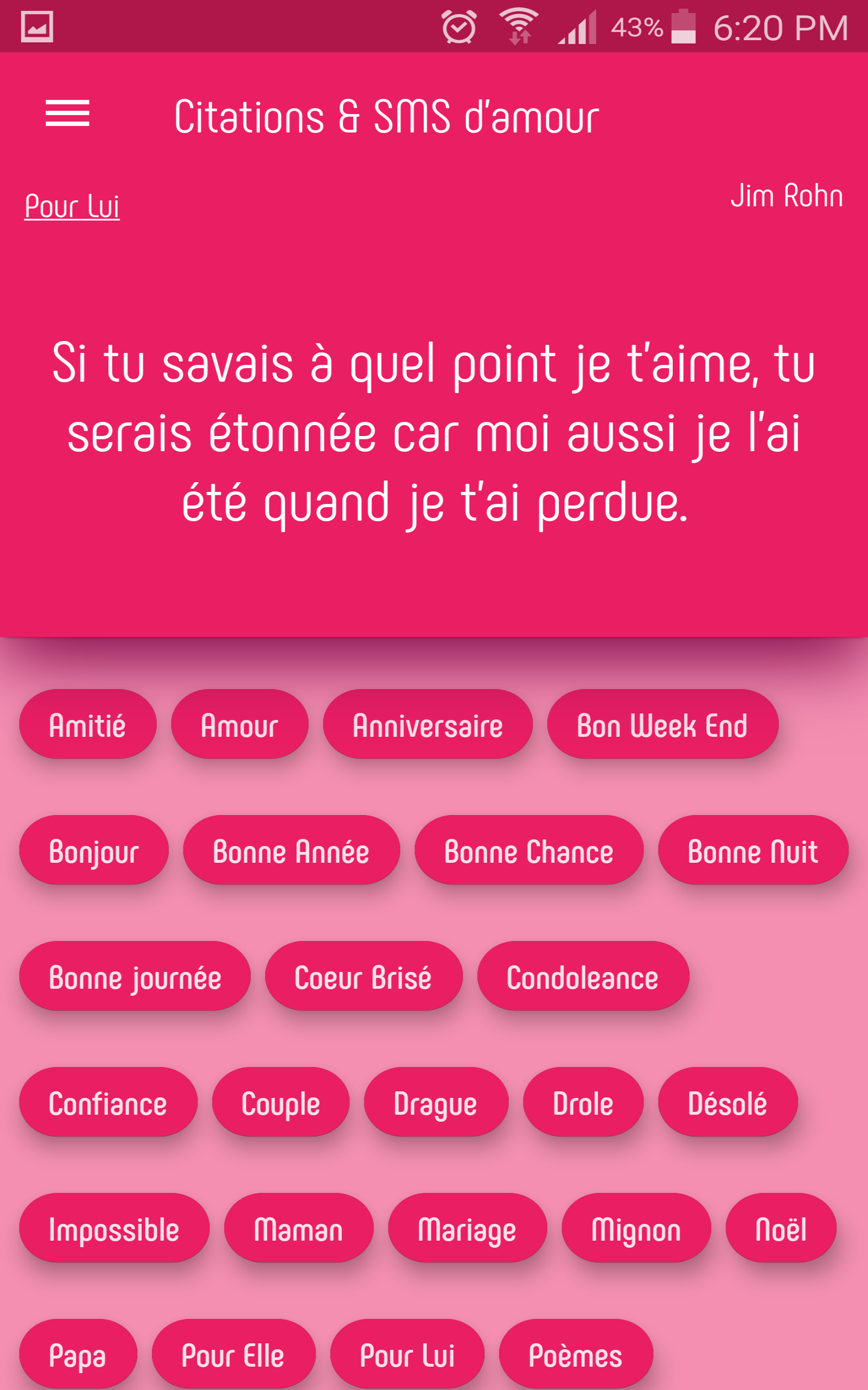 Poemes Citations Sms D Amour Amazon Ca Appstore For Android