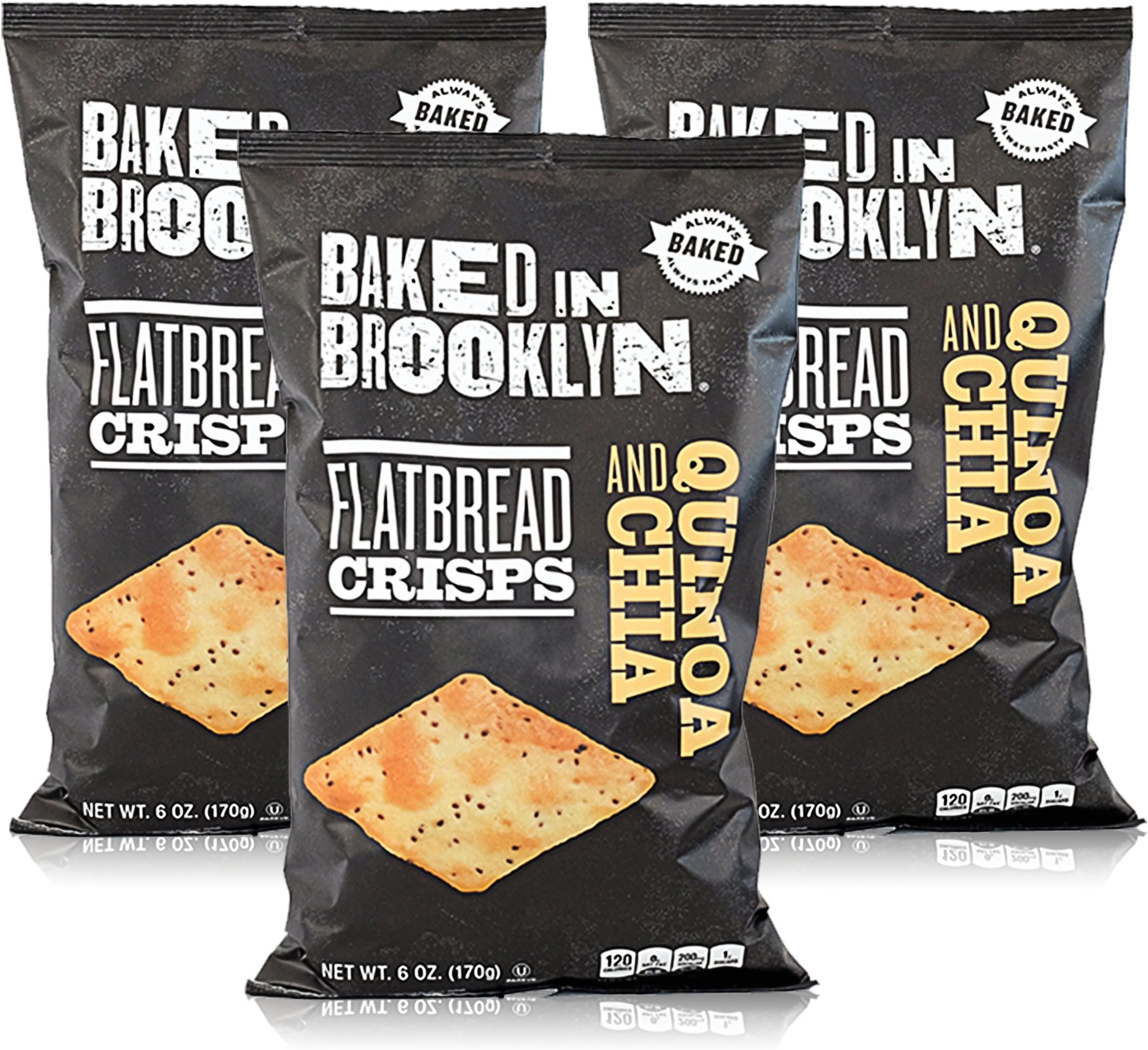 Flatbread Crisps Always Baked Always Tasty Certified Kosher - Quinoa & Chia 6 oz 3 pack
