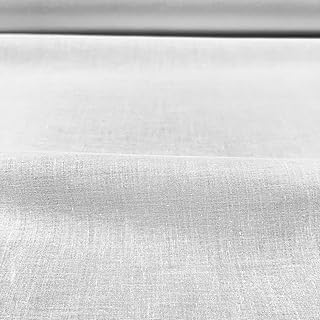 FabricLA White Cotton Fabric by The Yard | 60” inches Wide Lining Fabric...