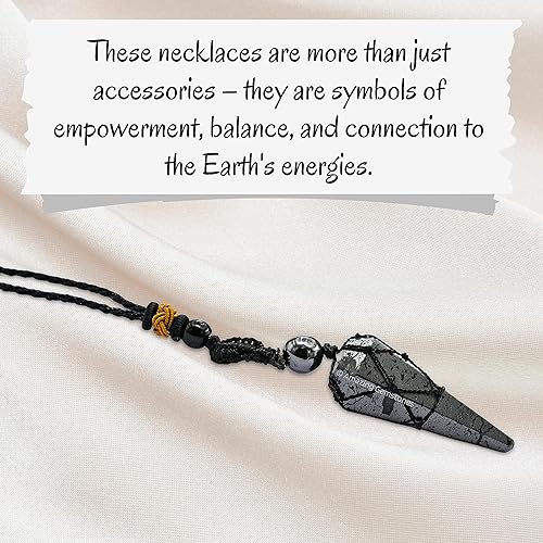 Miniatura 4 de Hematite Crystal Jewelry for Men  Elegant and Stylish Men Jewelry, Unique Women Men Necklace with Hematite Crystal Stone Holder Necklace Pendulum