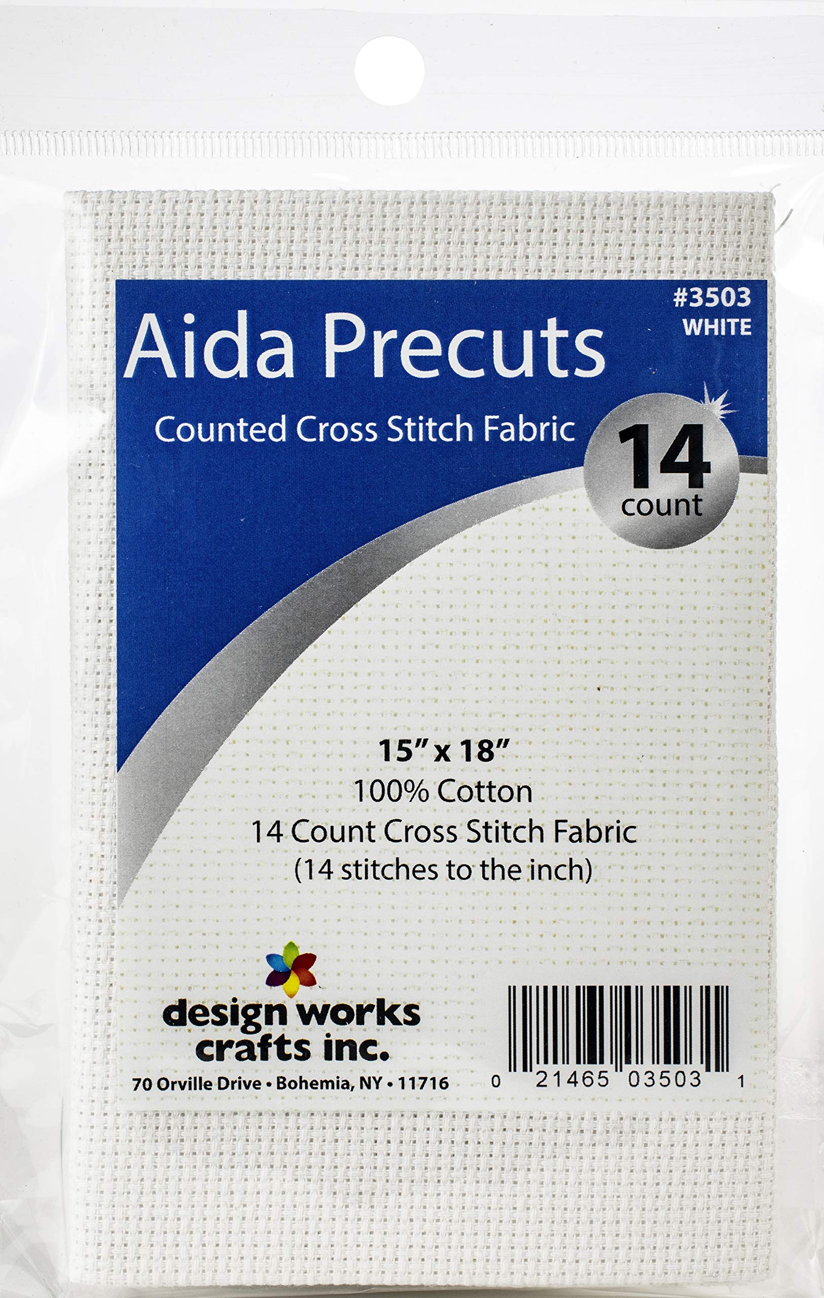 Amazon.com: Design Works Crafts 14 Aida Fabric Pre-Cut for