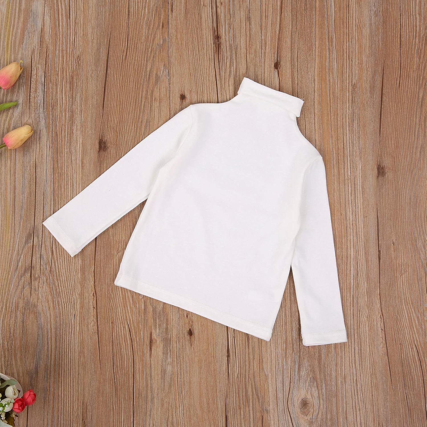 Kids Toddler Baby Little Girl Turtleneck T-Shirt Sweater Tunic Long Sleeve Plain Solid Blouse Tops Fall Winter Clothes - Image 4