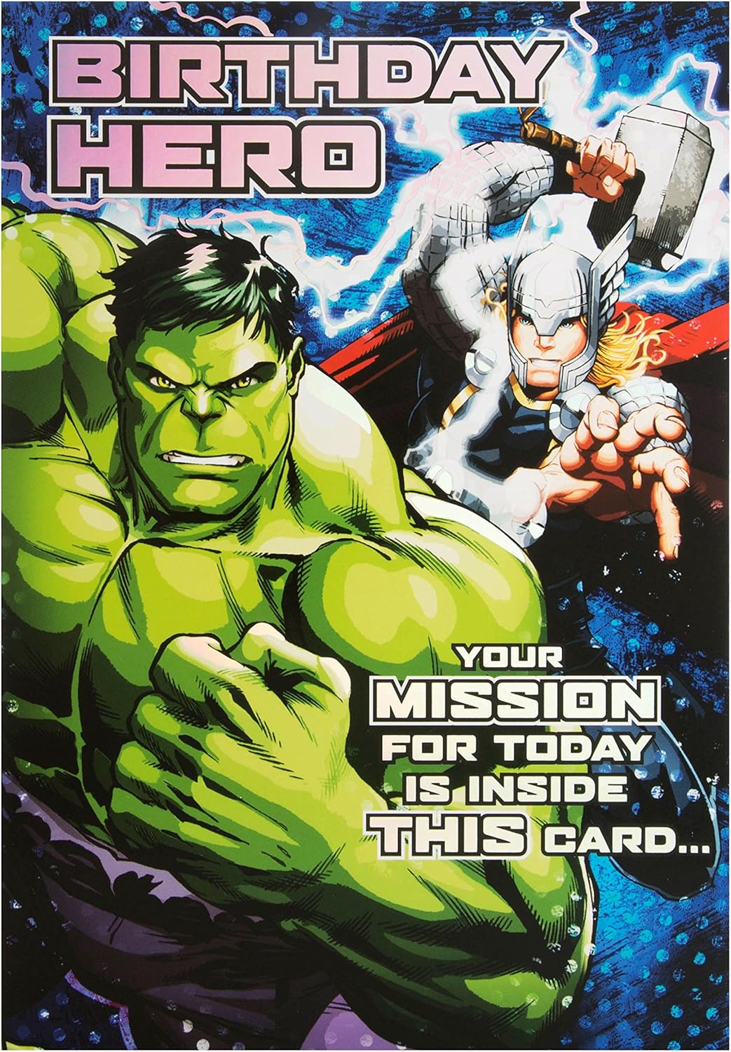 Hallmark Marvel Birthday Card 'Hero' Medium [Old Model] Amazon.co