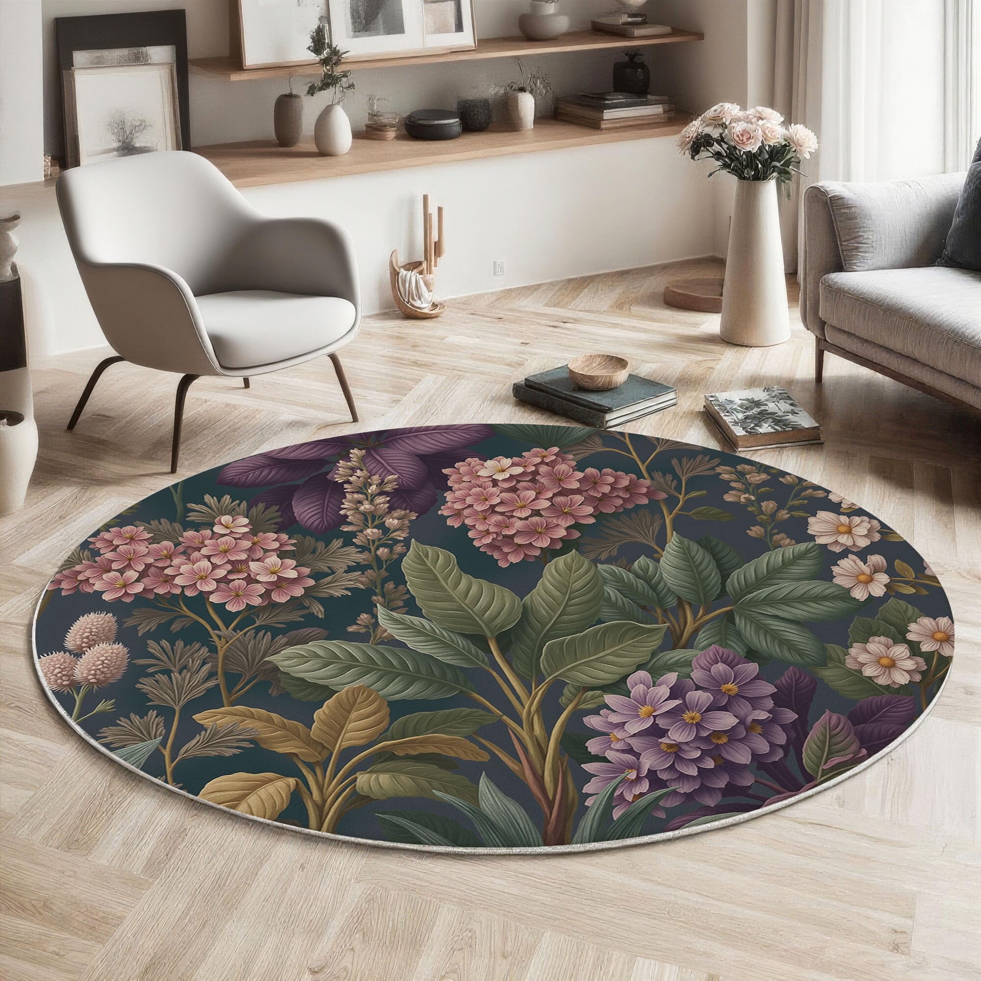 Tapis de chambre vert foncé pour créer un coin lecture cosy