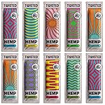 Twisted Hemp Wraps Natural Cigarette Rolling Papers 4 Wraps Per Sleeve | Pack of 12 | 48 Wraps Total (Variety Pack)