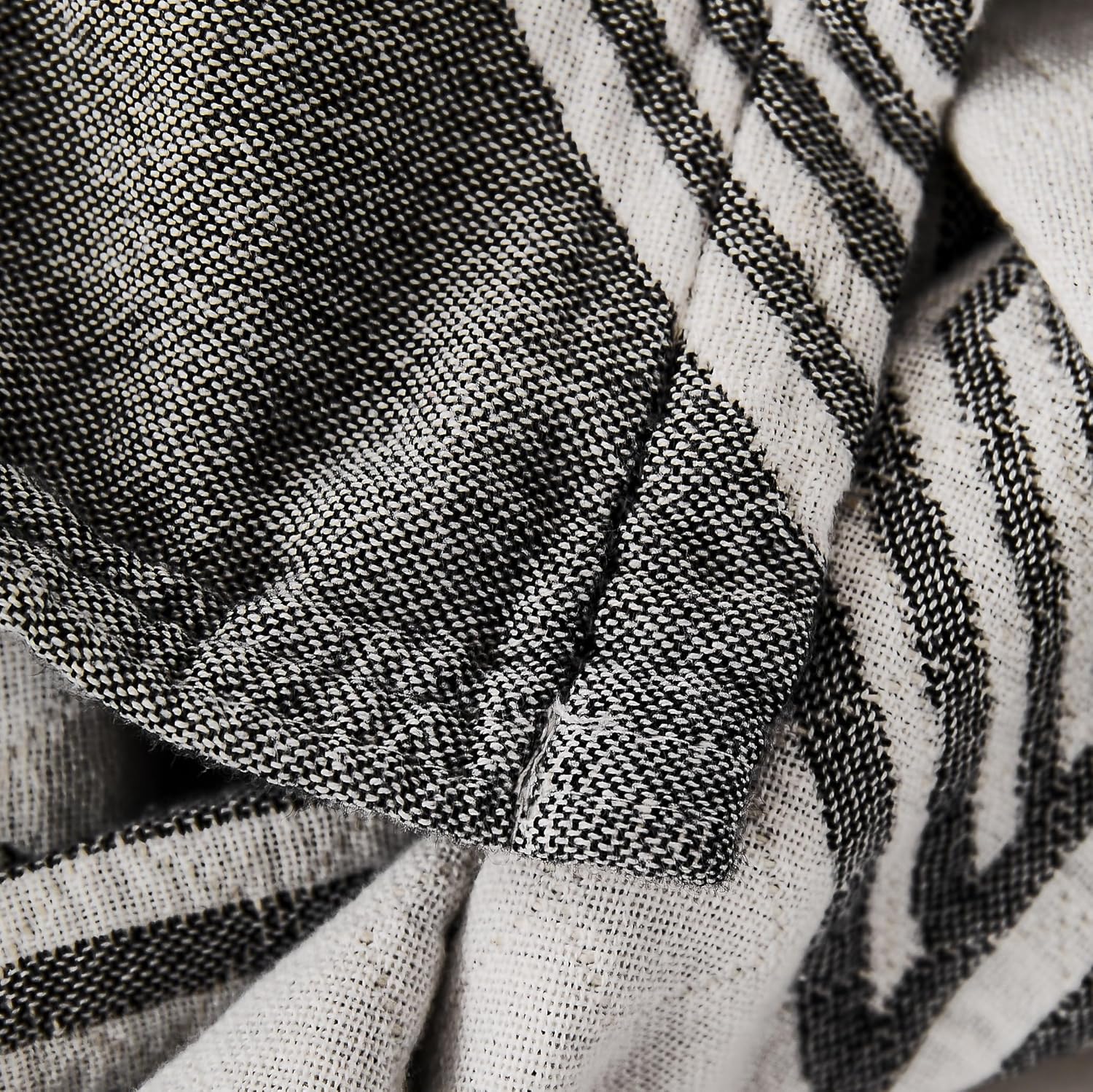 MEJU Black White Modern Checks Fashion Stripe All Season Blanket for Bed Sofa Couch 100% Cotton 3 Layer Soft Warm Reversible Bedspread Throw Blanket Bed Coverlet Sheet Black Twin 60 in x 80 in