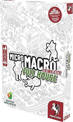 Miniatura 2 de MicroMacro Crime City Full House - Juego de mesa de Pegasus Spiele de 1 a 4 jugadores - Juegos de mesa para la familia - 15-45 minutos de juego -