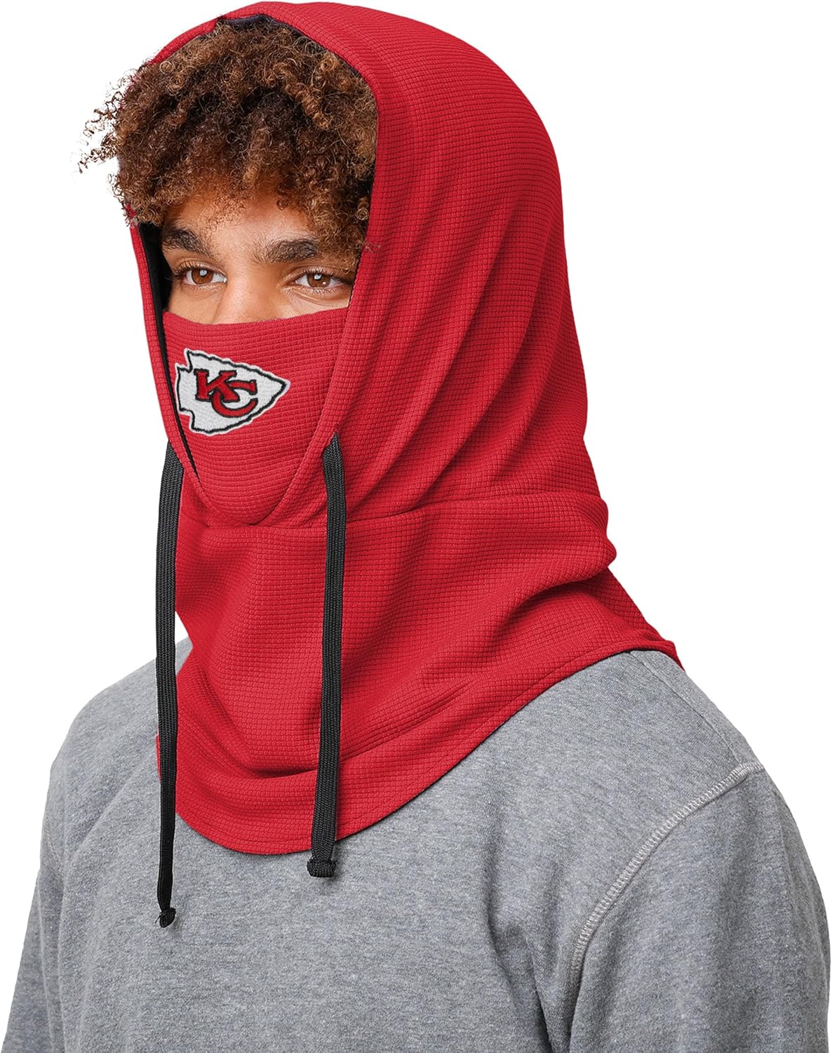 NFL Team Logo Waffle Drawstring Winter Cap Hooded Gaiter Balaclava Face Cover - Image 3